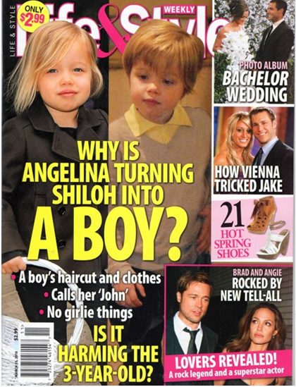 Жизнь и стиль: почему Анджелина превращает Шайло в мальчика? - голая правда