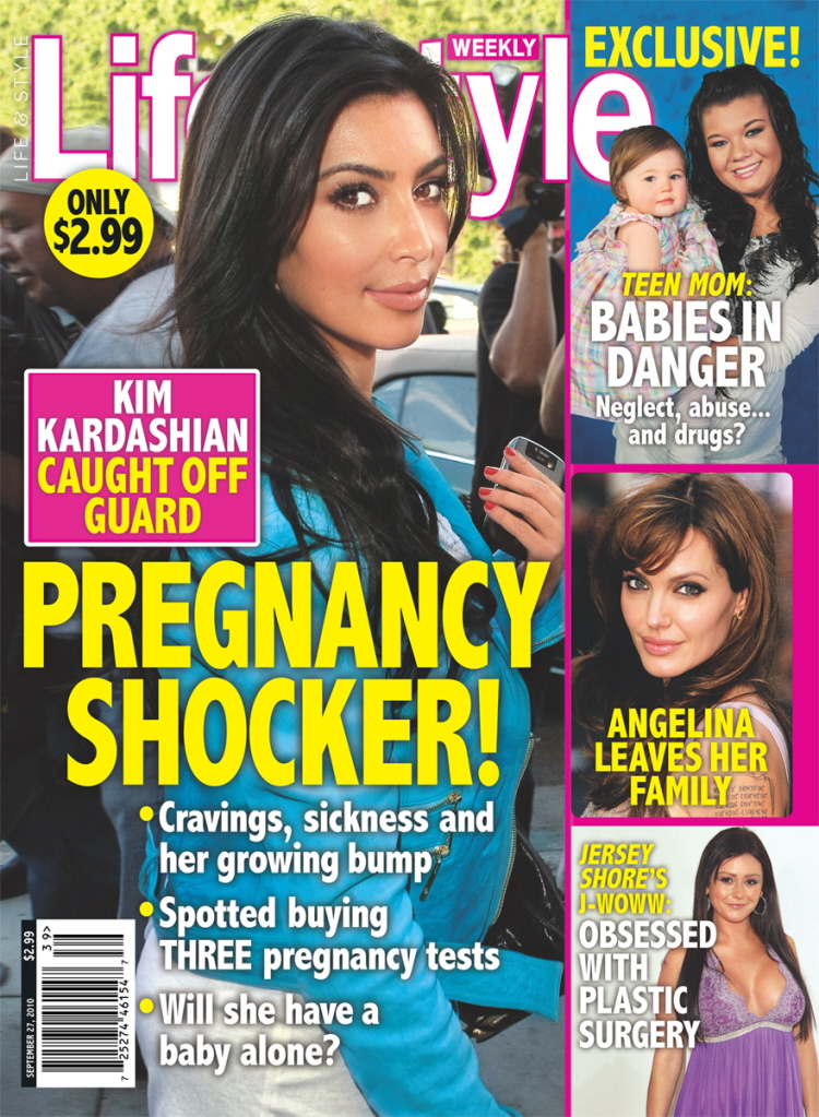 Life & Style: Ким Кардашьян покупает три домашних теста на беременность - голая правда